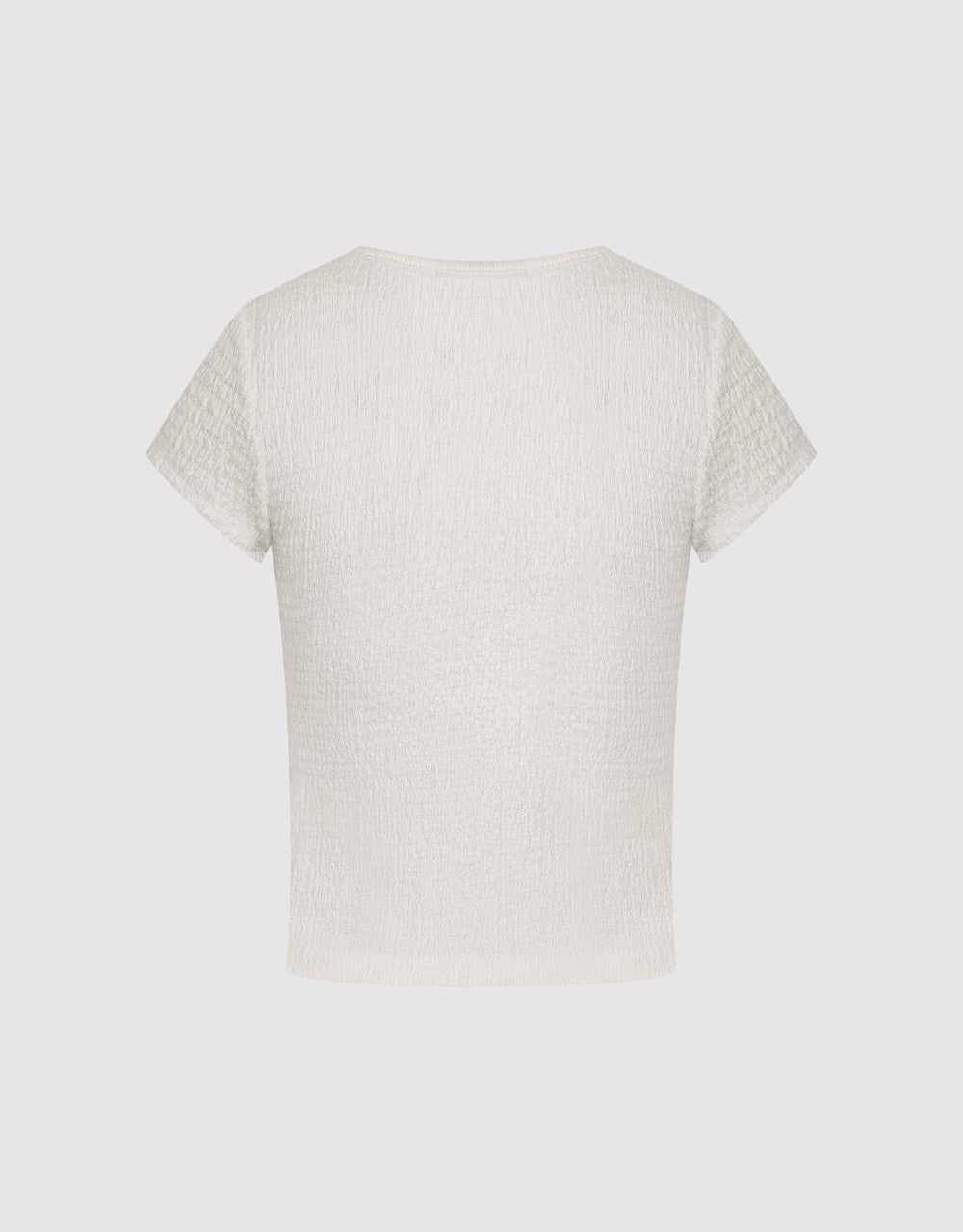 V-Neck Knitted Skinny T-Shirt