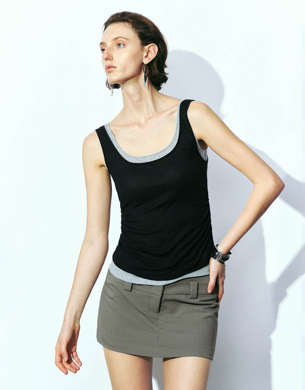 Crew Neck Skinny Tank Top