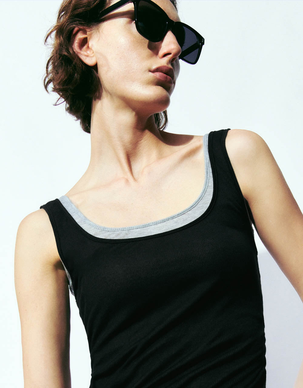 Crew Neck Skinny Tank Top