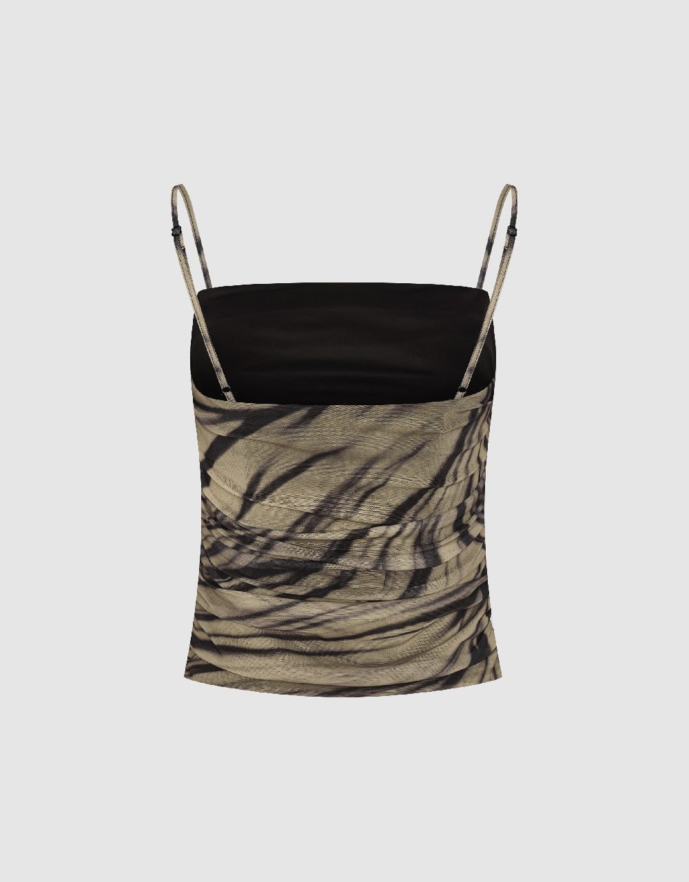 Printed Ruched Cami Top