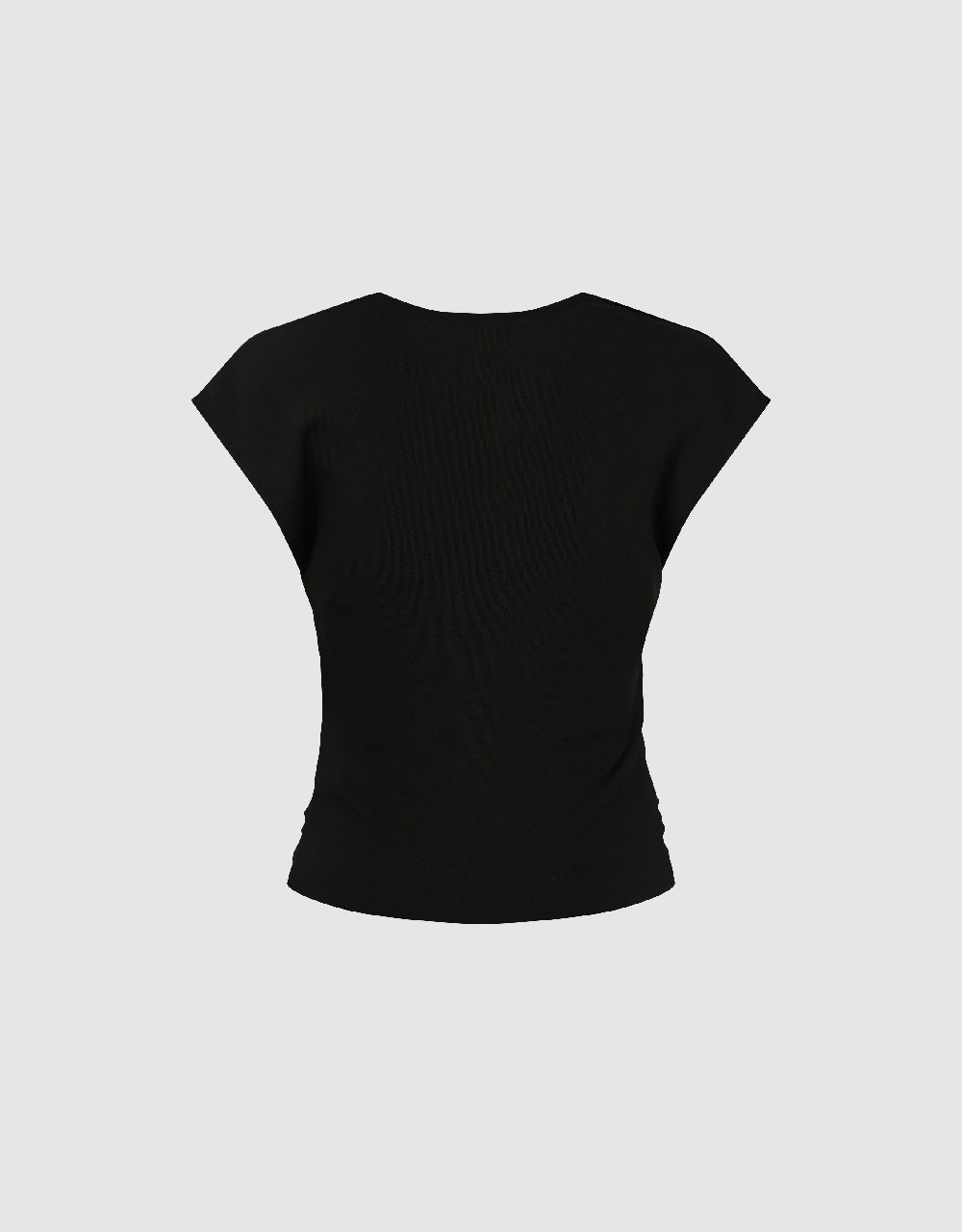 Ruched V-Neck Skinny T-Shirt