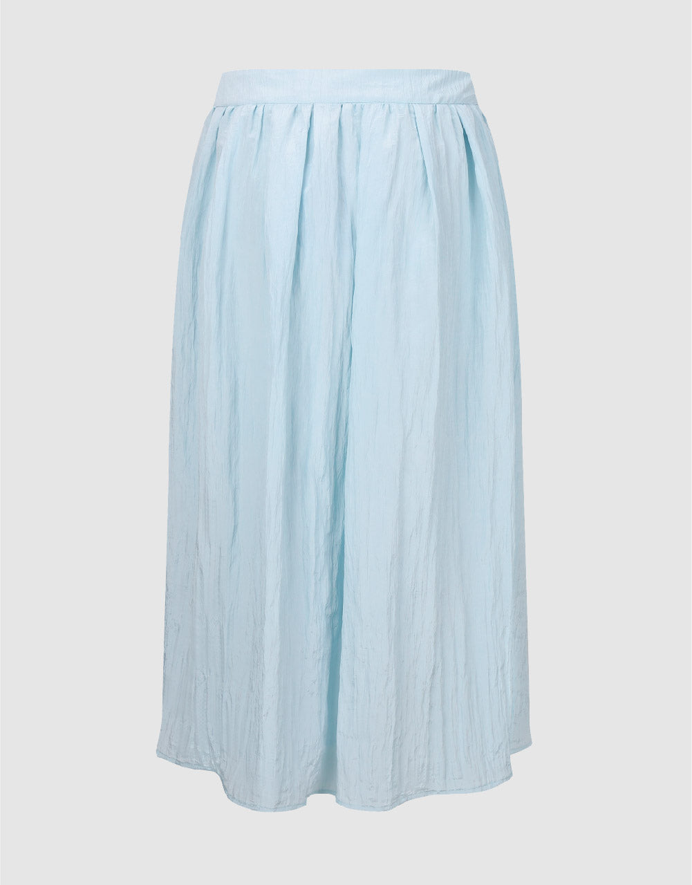 Elastic Waist Midi A-Line Skirt