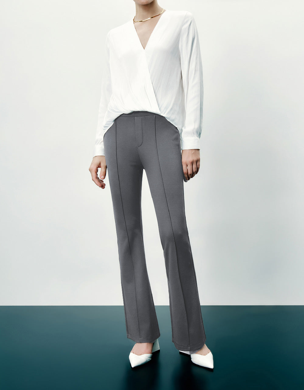 Skinny Cropped Flare Pants