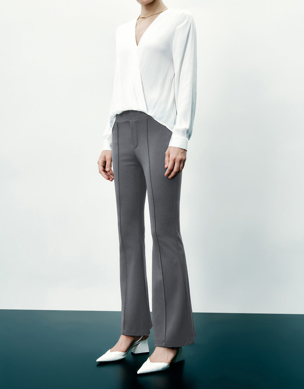 Skinny Cropped Flare Pants