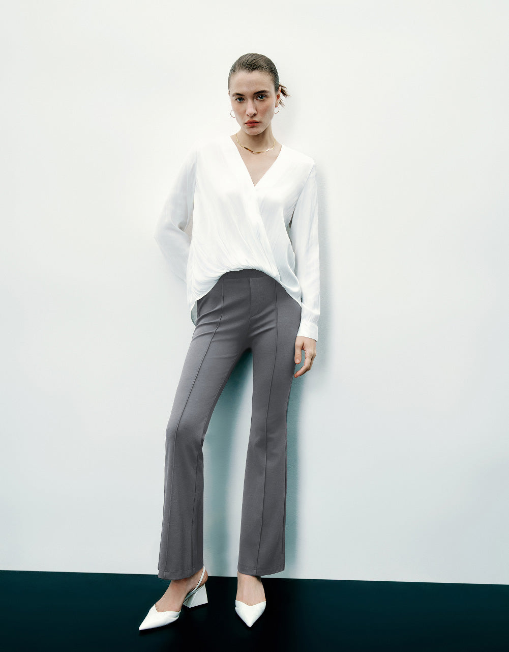 Skinny Cropped Flare Pants