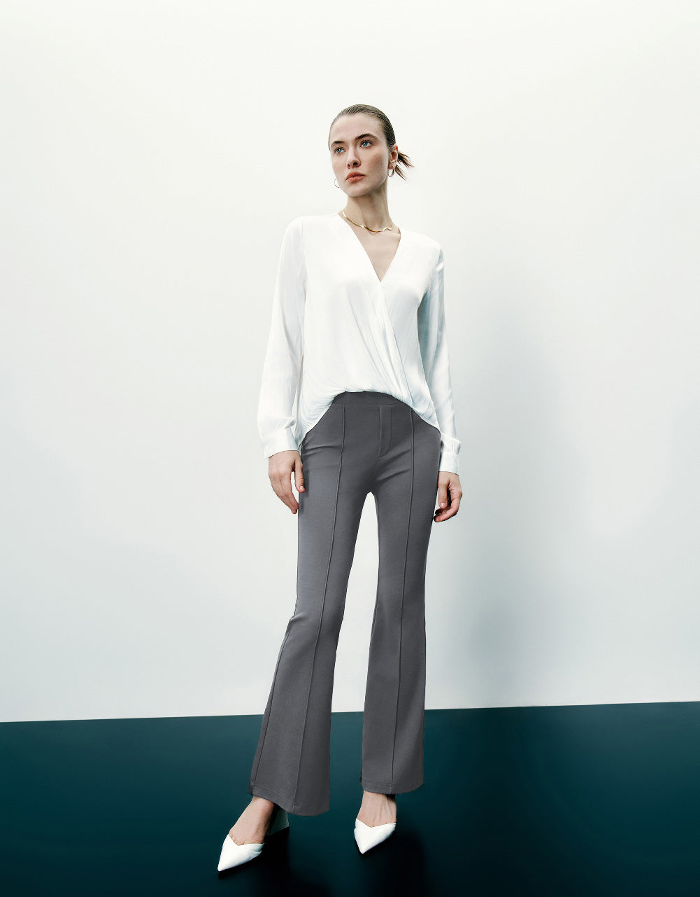 Skinny Cropped Flare Pants