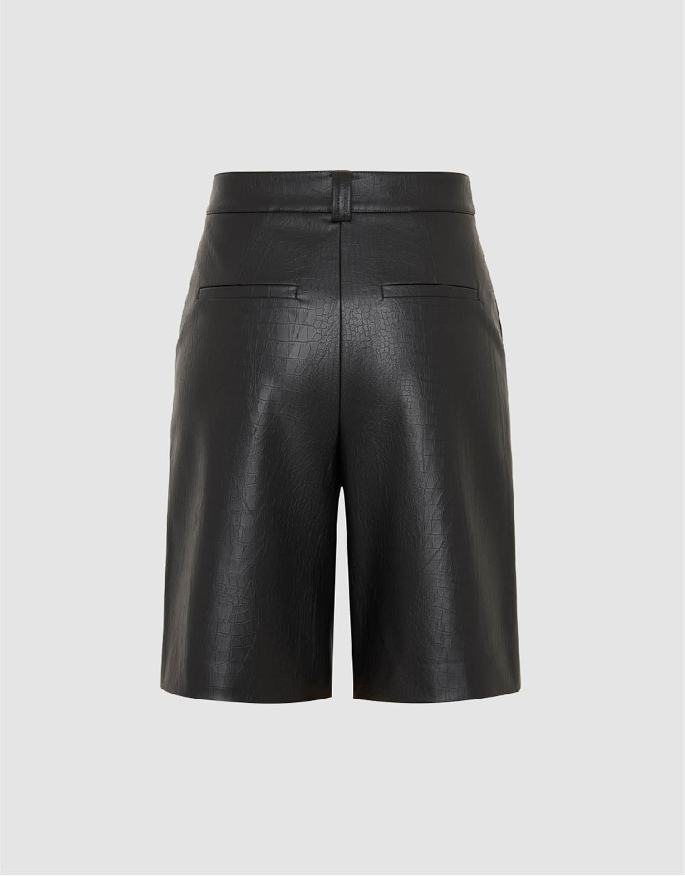 Vegan Leather Straight Shorts