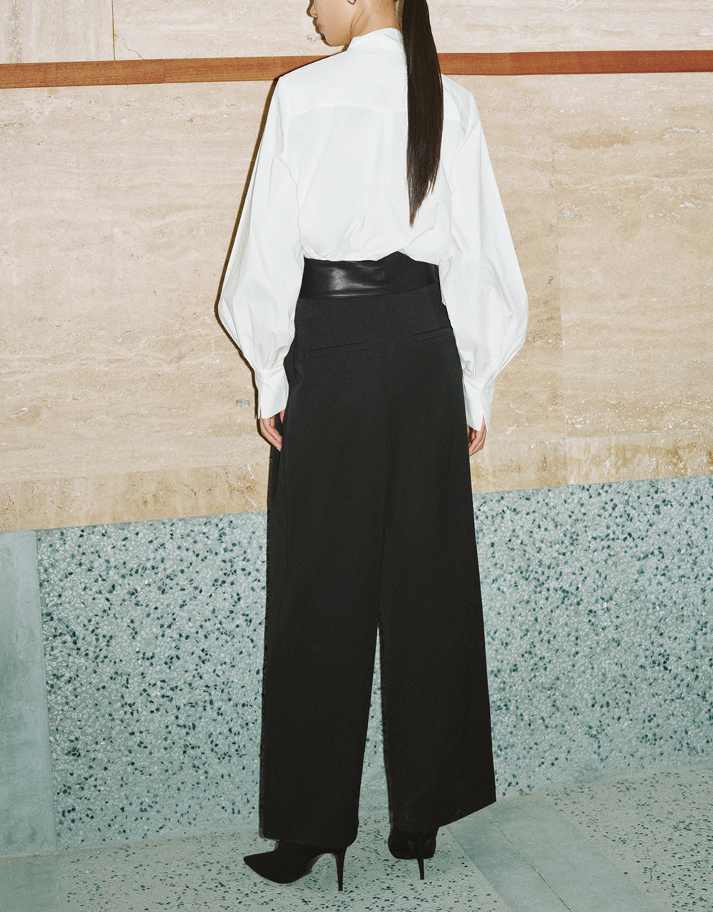 Straight Pants With Belt