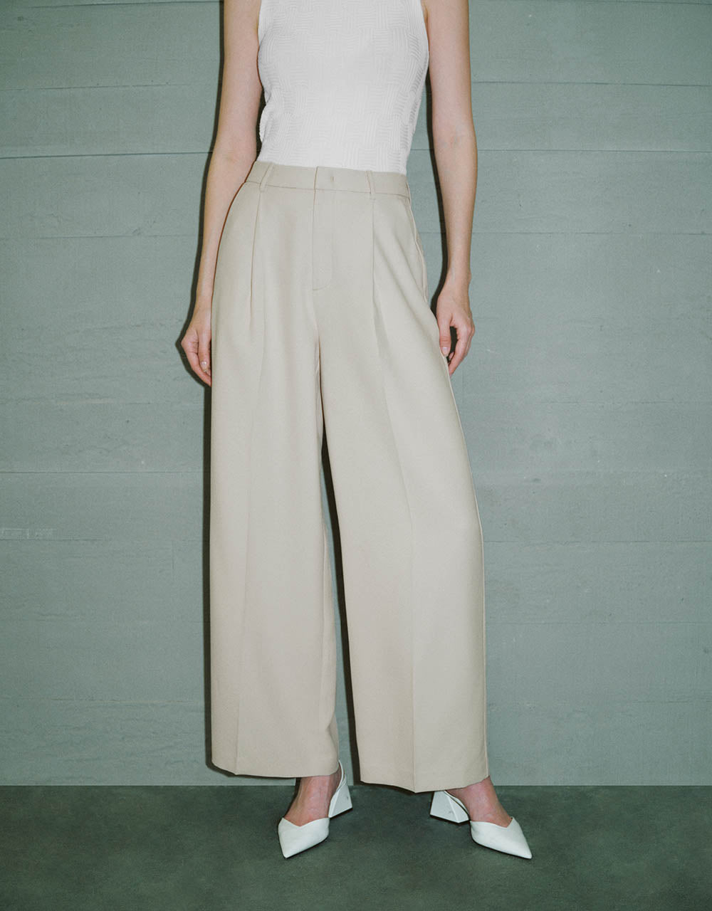 Tailored Wide-Leg Pants