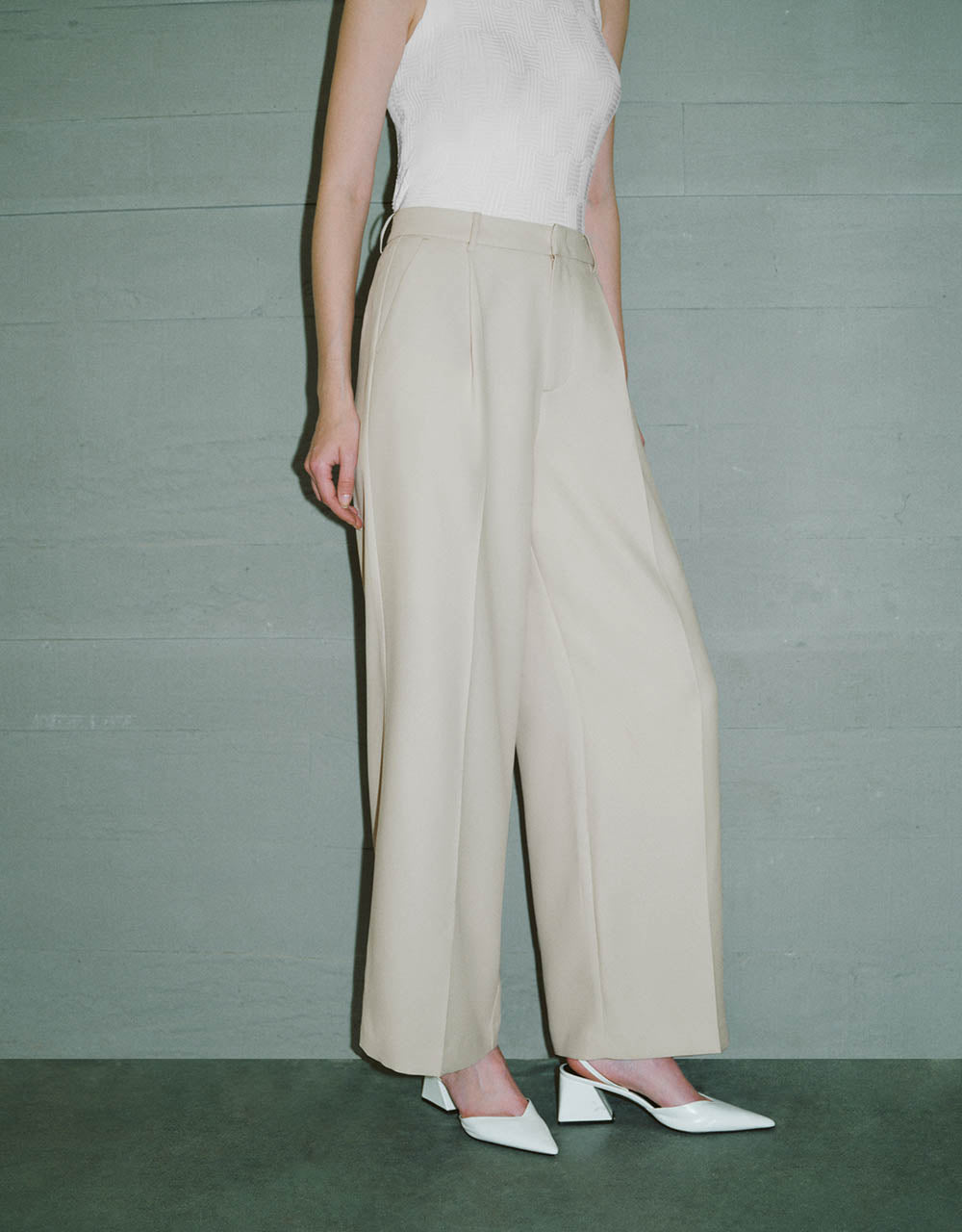 Tailored Wide-Leg Pants