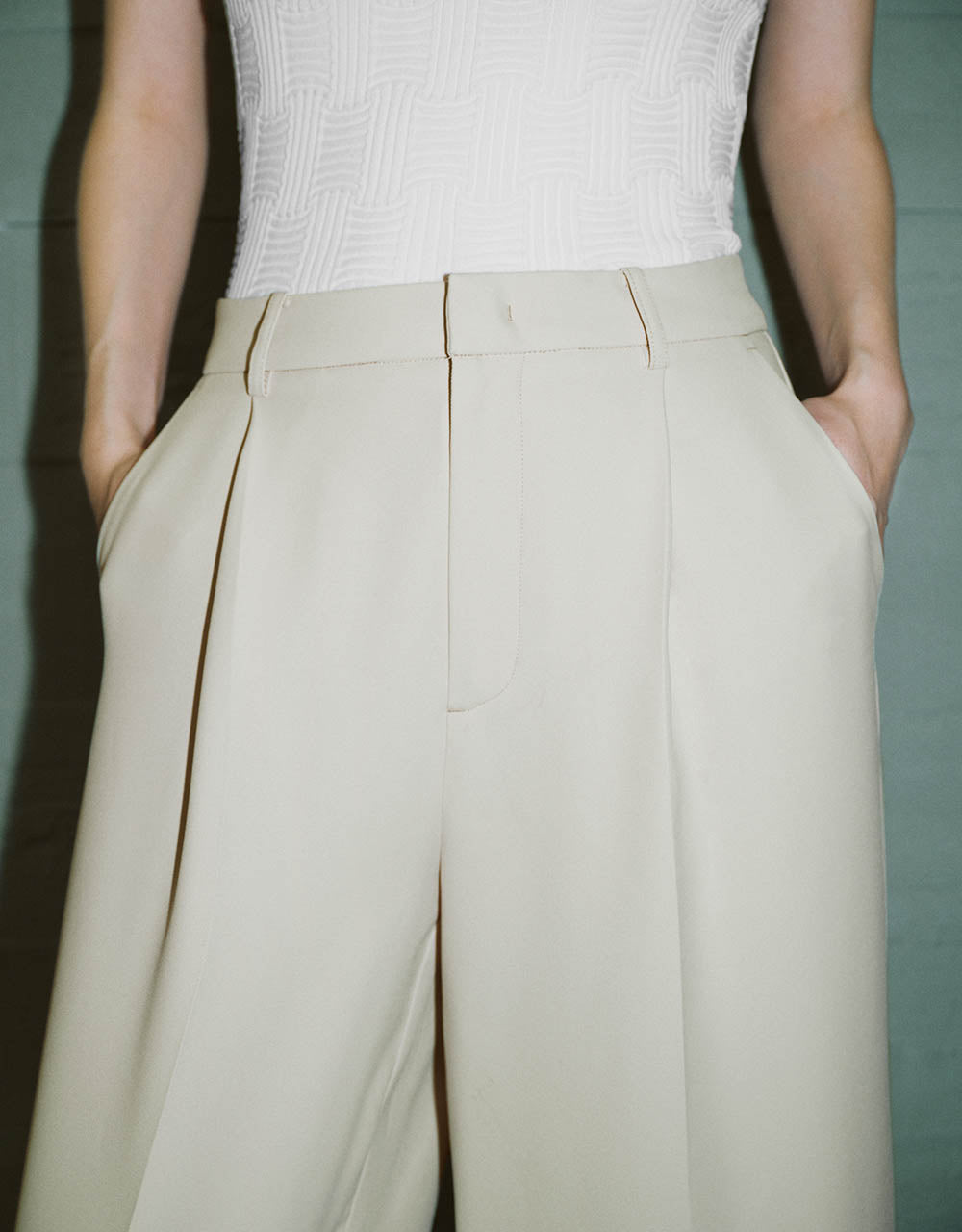 Tailored Wide-Leg Pants