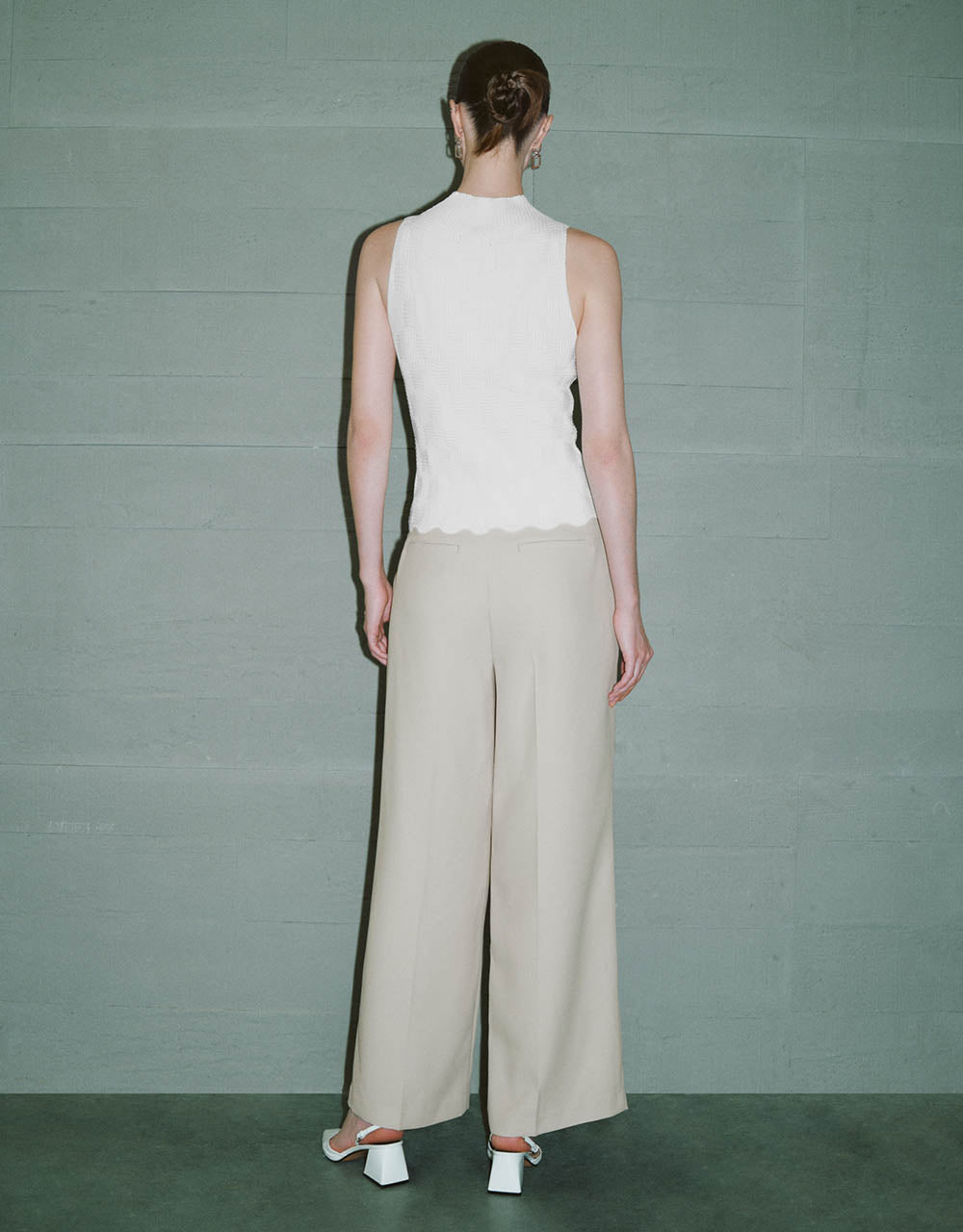 Tailored Wide-Leg Pants