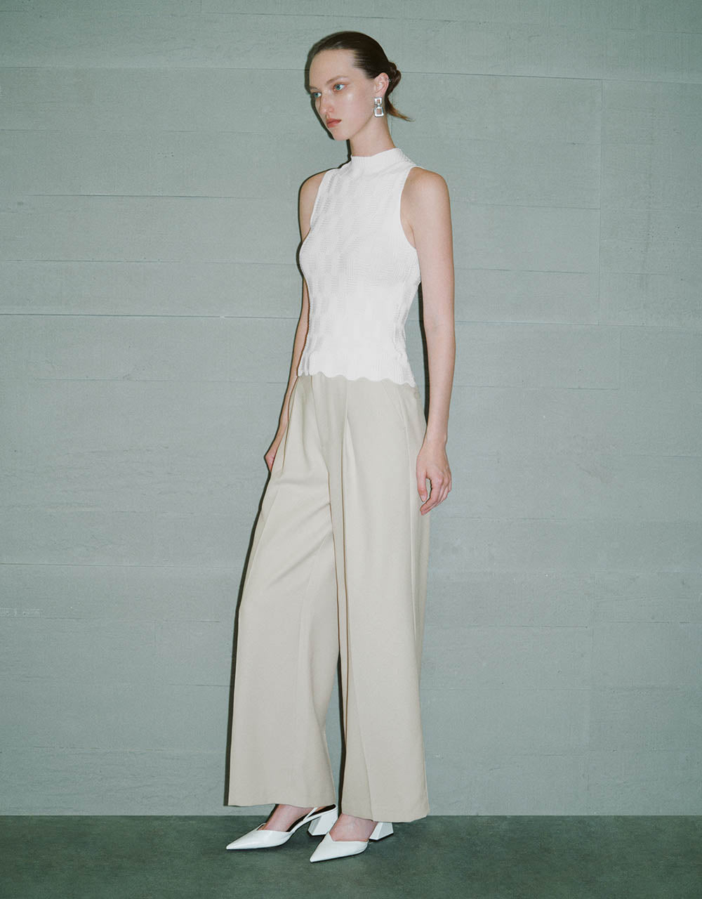 Tailored Wide-Leg Pants