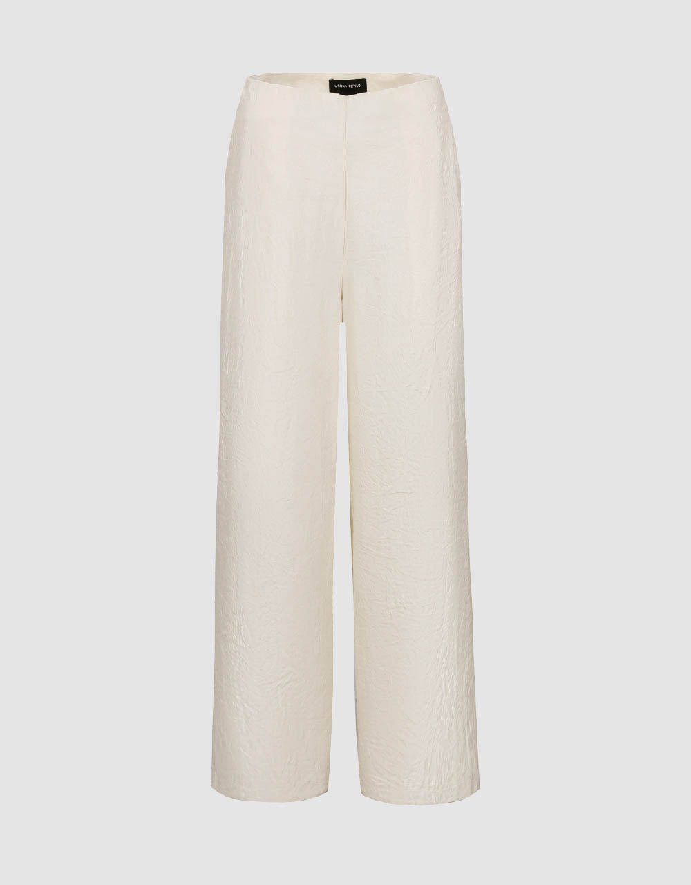 Textured Wide-Leg Pants