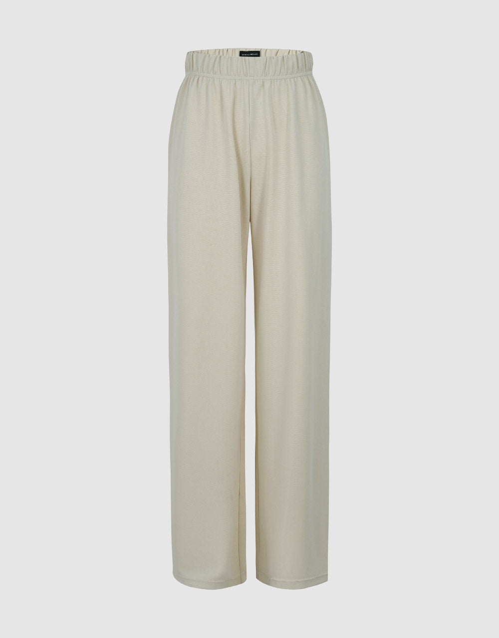 Elastic Waist Knitted Wide-Leg Pants