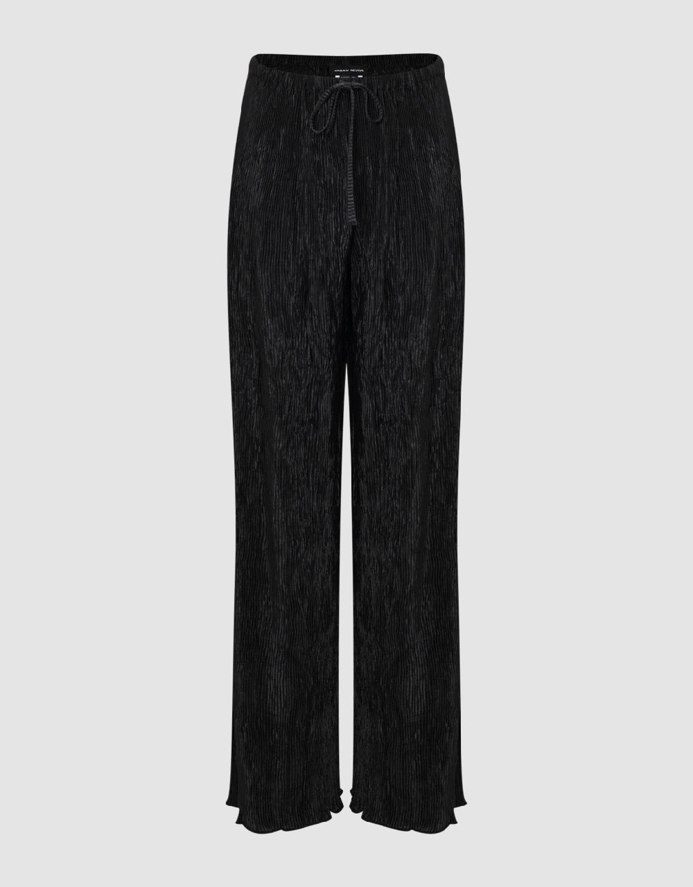 Drawstring Waist Knitted Wide-Leg Pants