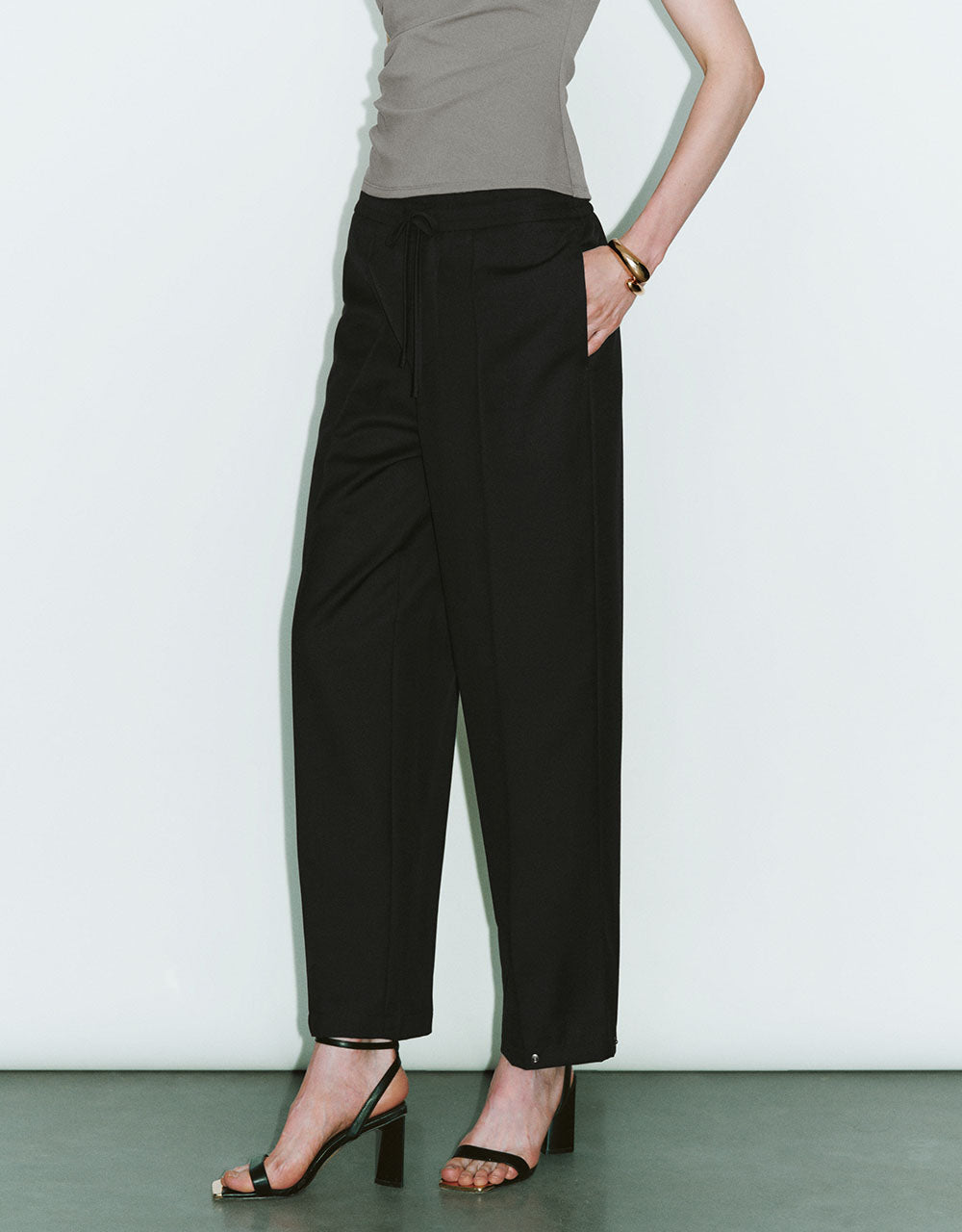 Drawstring Waist Jogger Pants