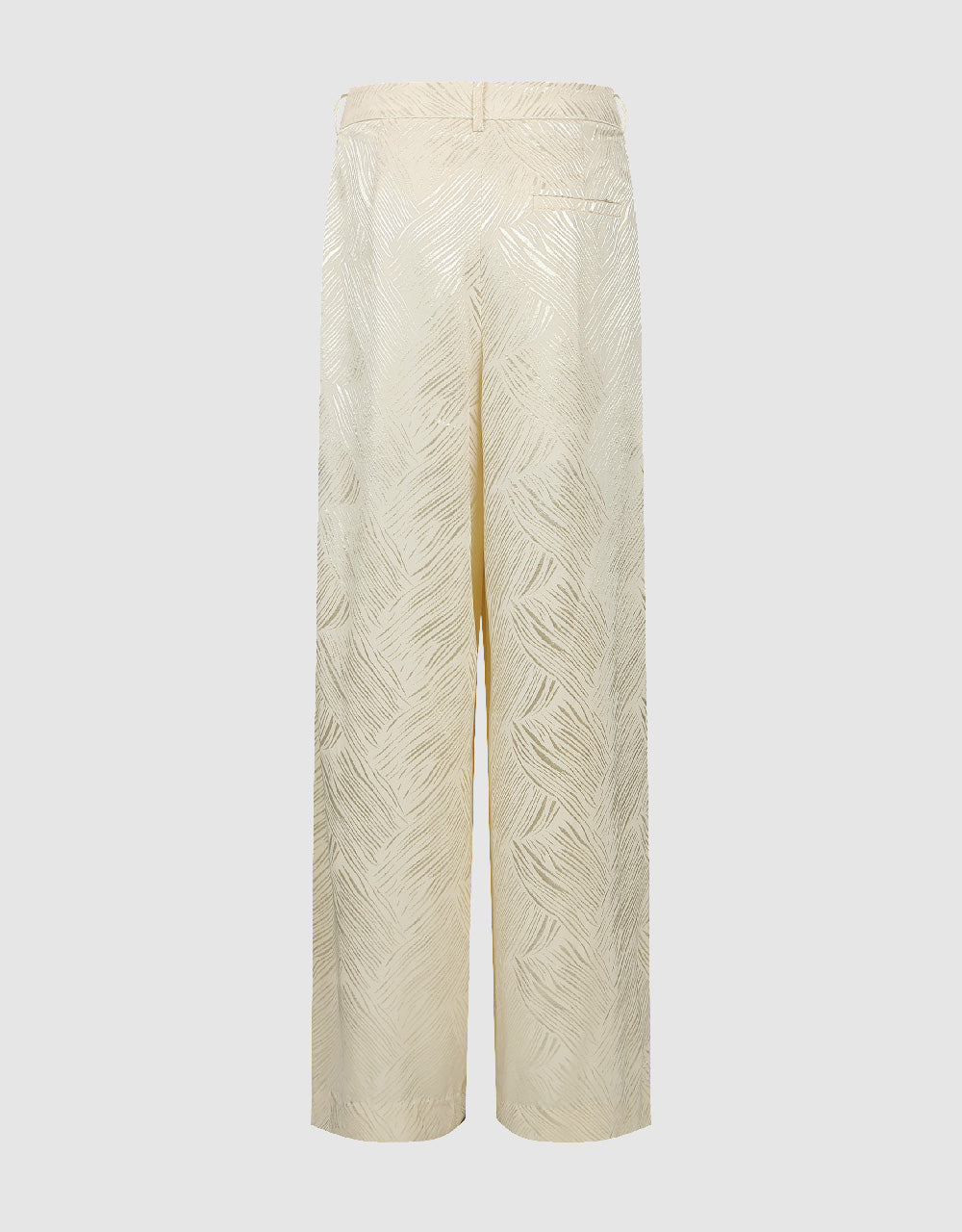 Embossed Wide-Leg Pants