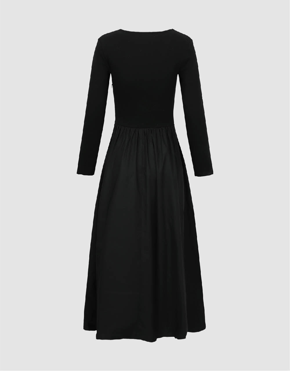 Square-Cut Collar A-Line Dress