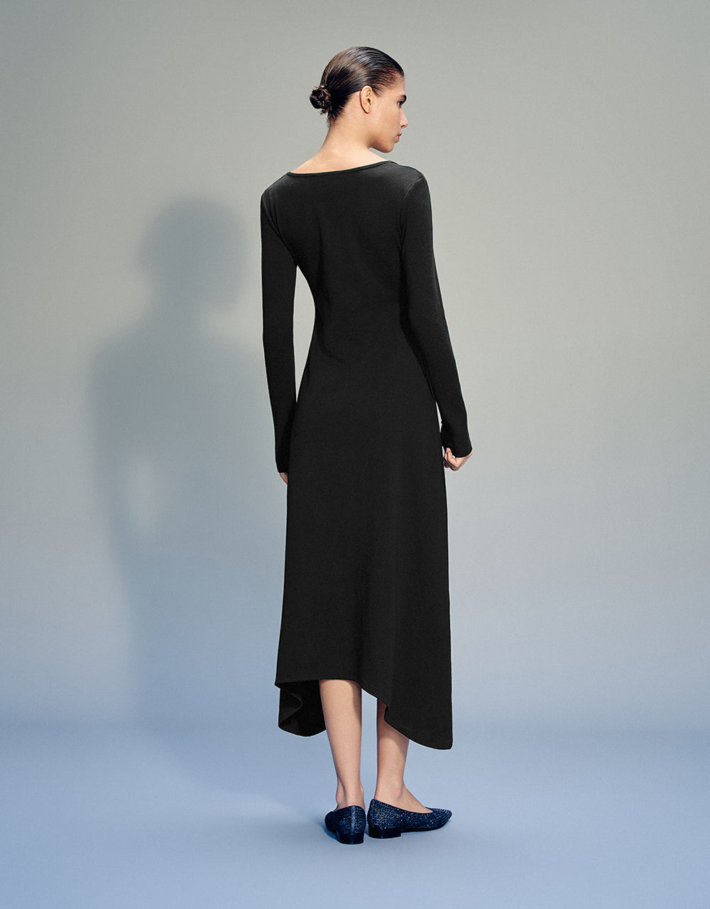 Standard Sleeve U Neck A-Line Dress