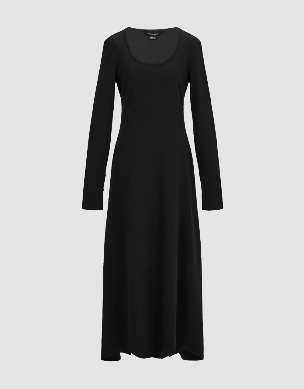 Standard Sleeve U Neck A-Line Dress