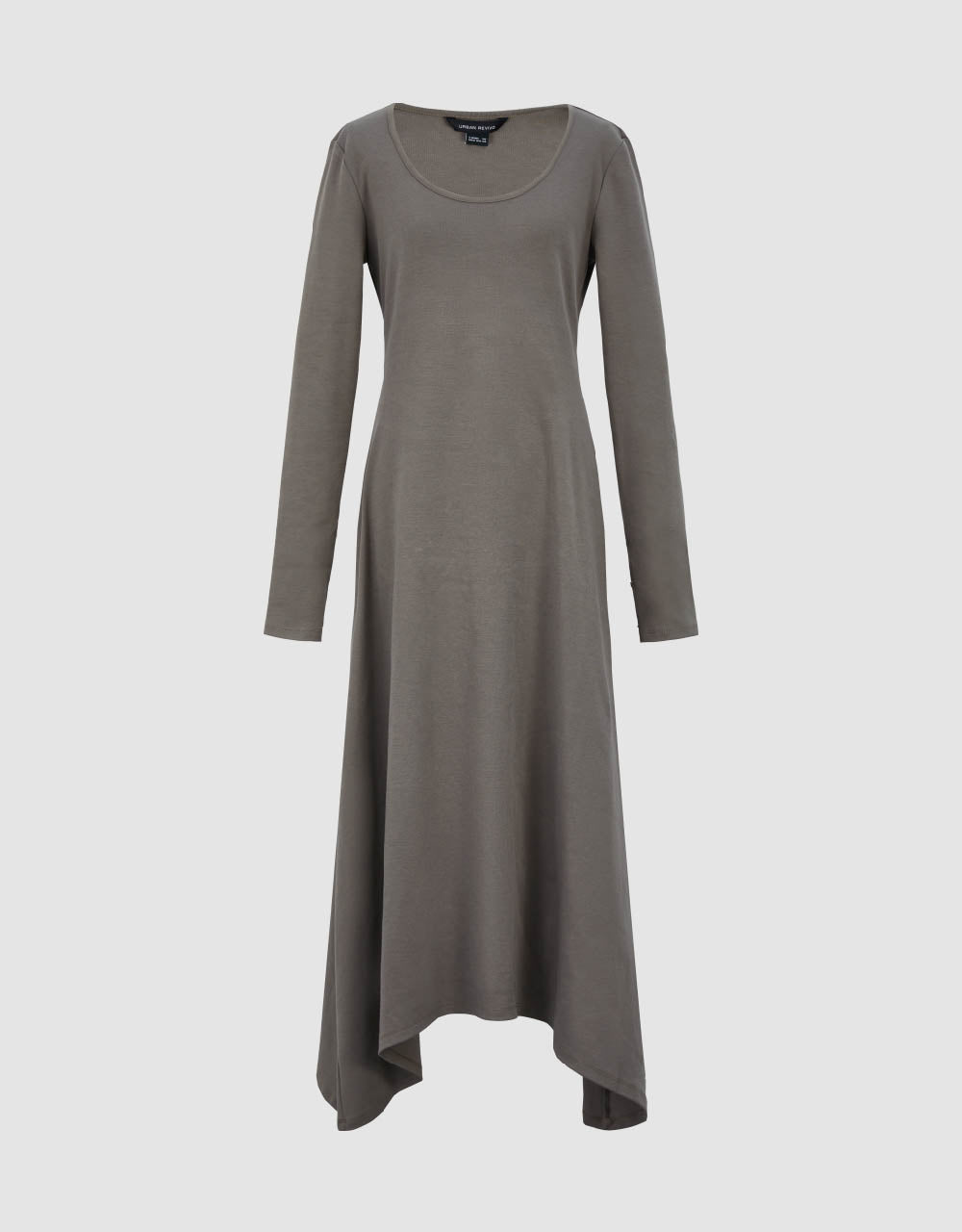 Standard Sleeve U Neck A-Line Dress