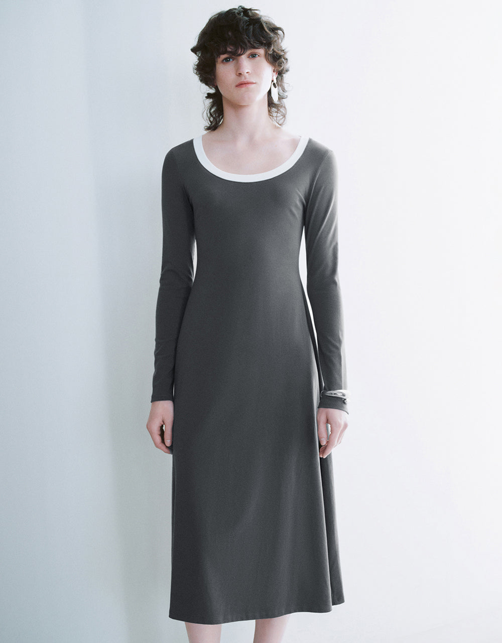 Crew Neck A-Line Dress