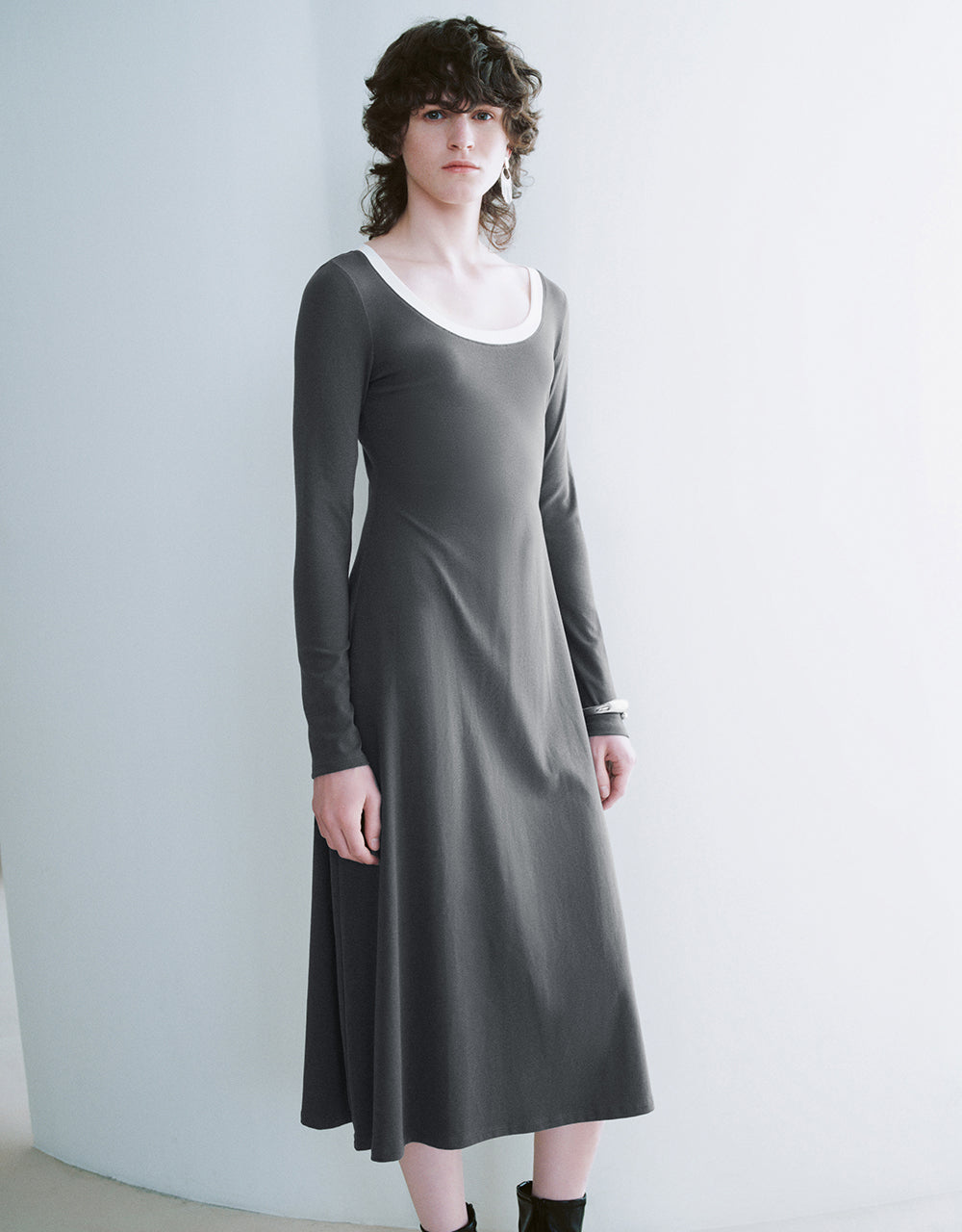 Crew Neck A-Line Dress