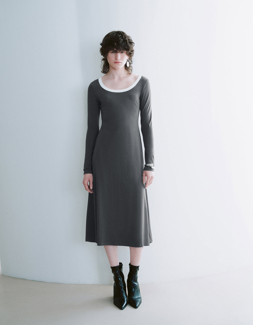 Crew Neck A-Line Dress