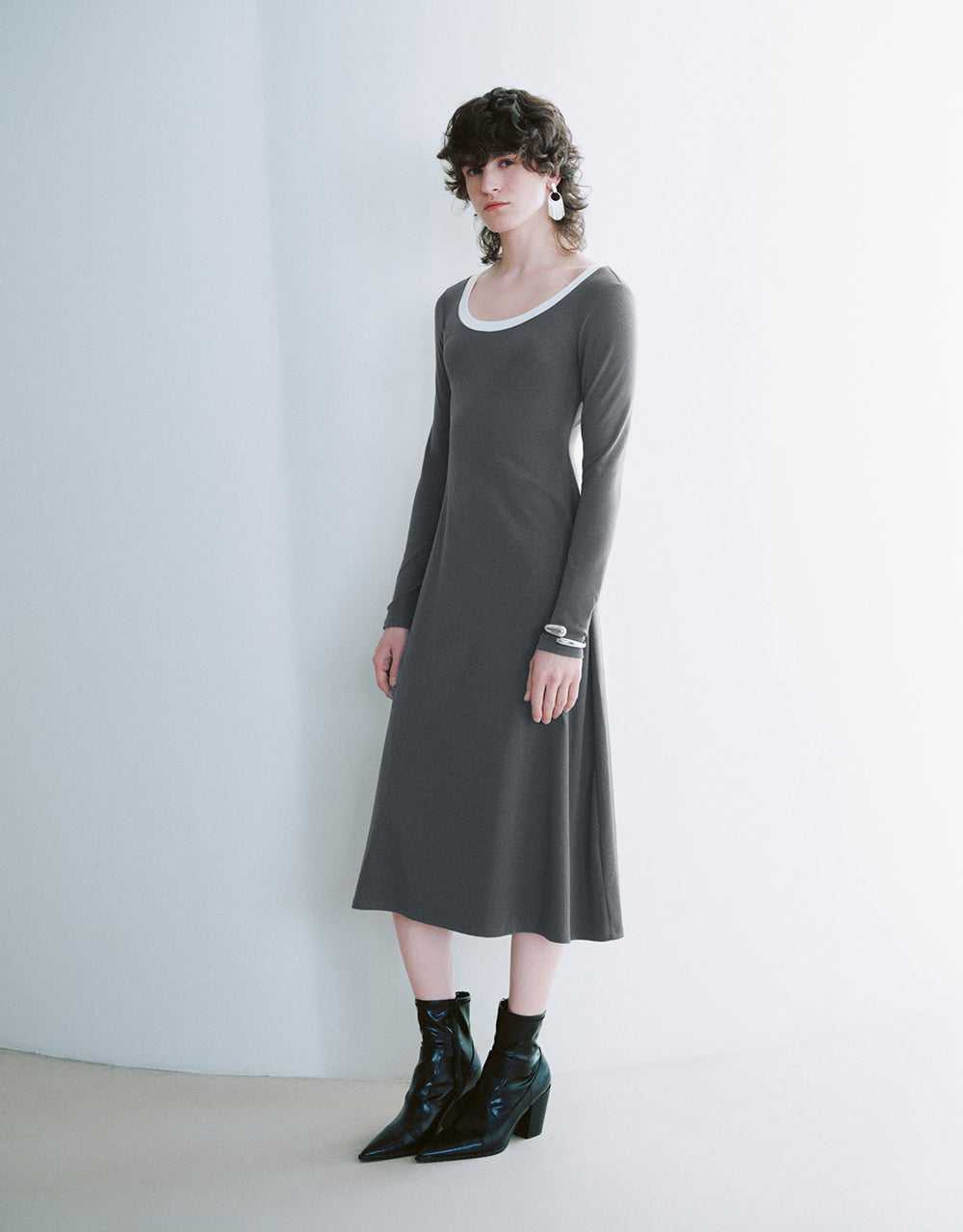 Crew Neck A-Line Dress