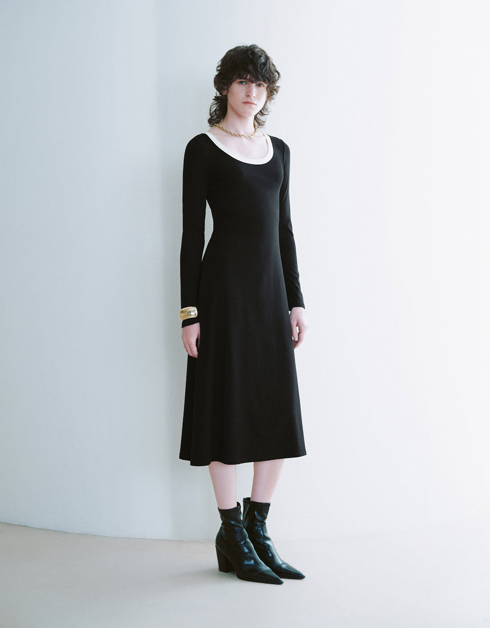 Crew Neck A-Line Dress