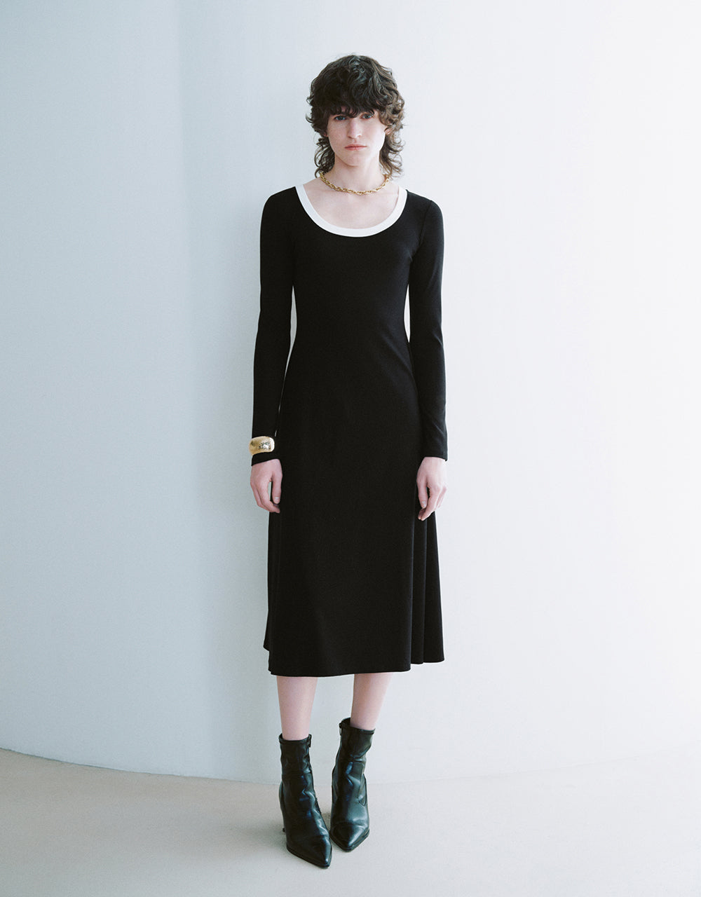 Crew Neck A-Line Dress