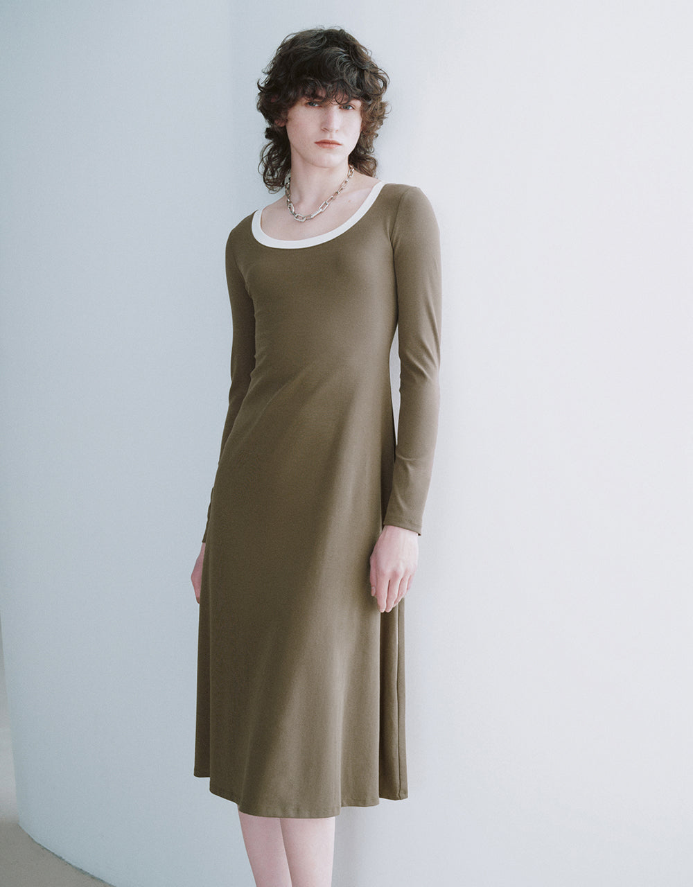 Crew Neck A-Line Dress