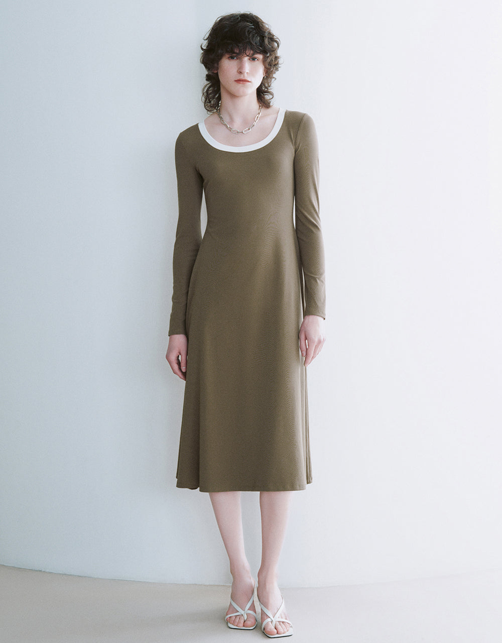 Crew Neck A-Line Dress