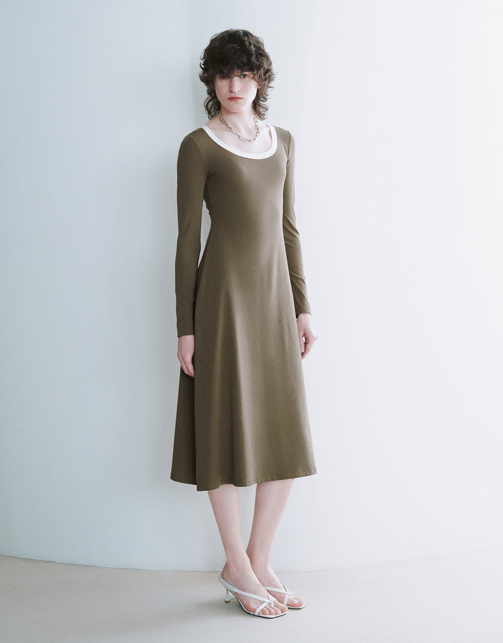 Crew Neck A-Line Dress