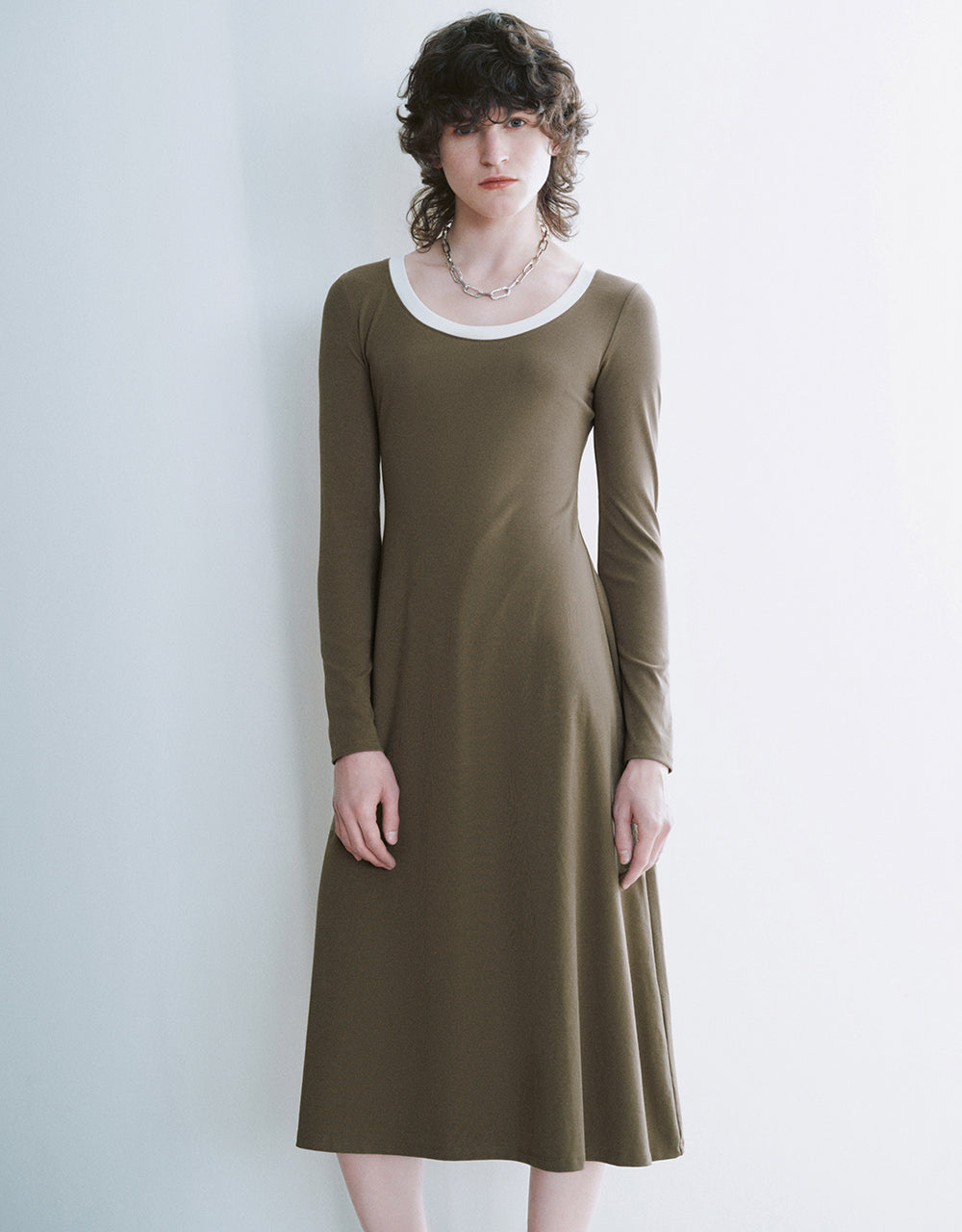 Crew Neck A-Line Dress