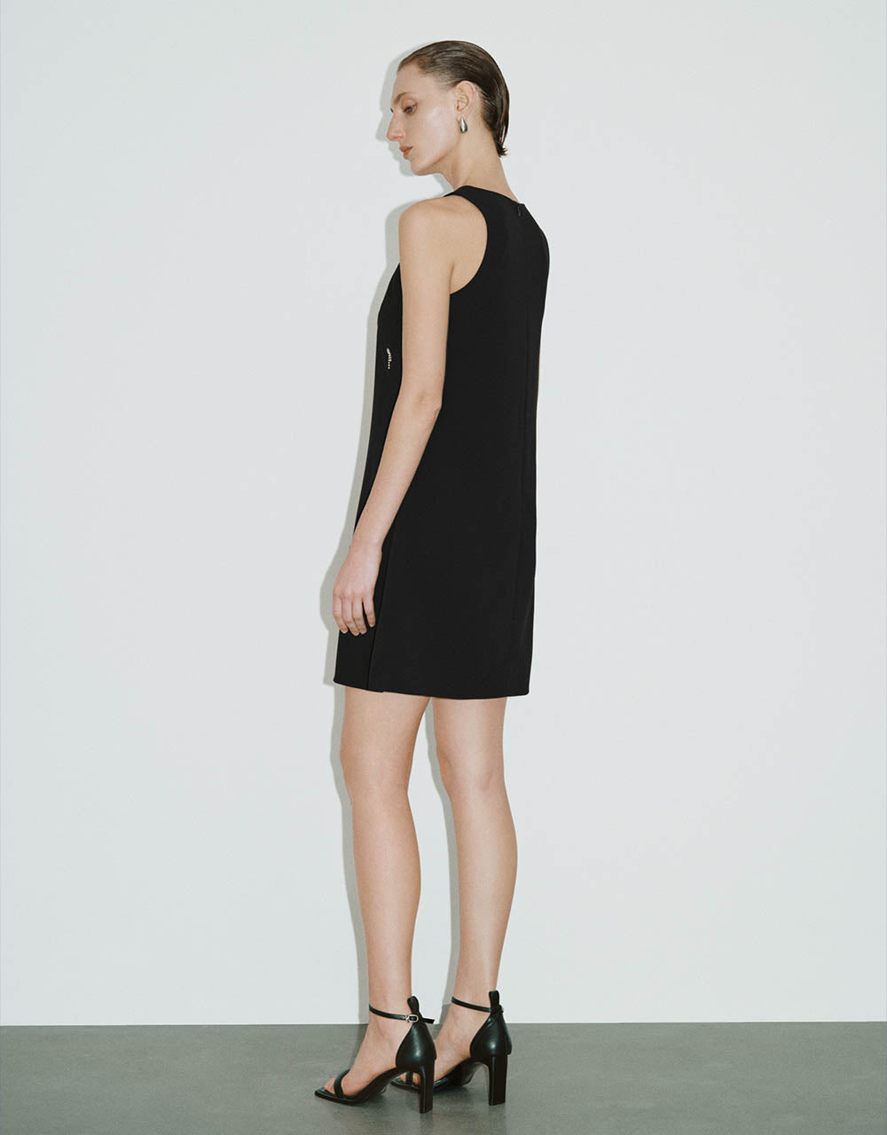 Sleeveless Crew Neck A-Line Dress