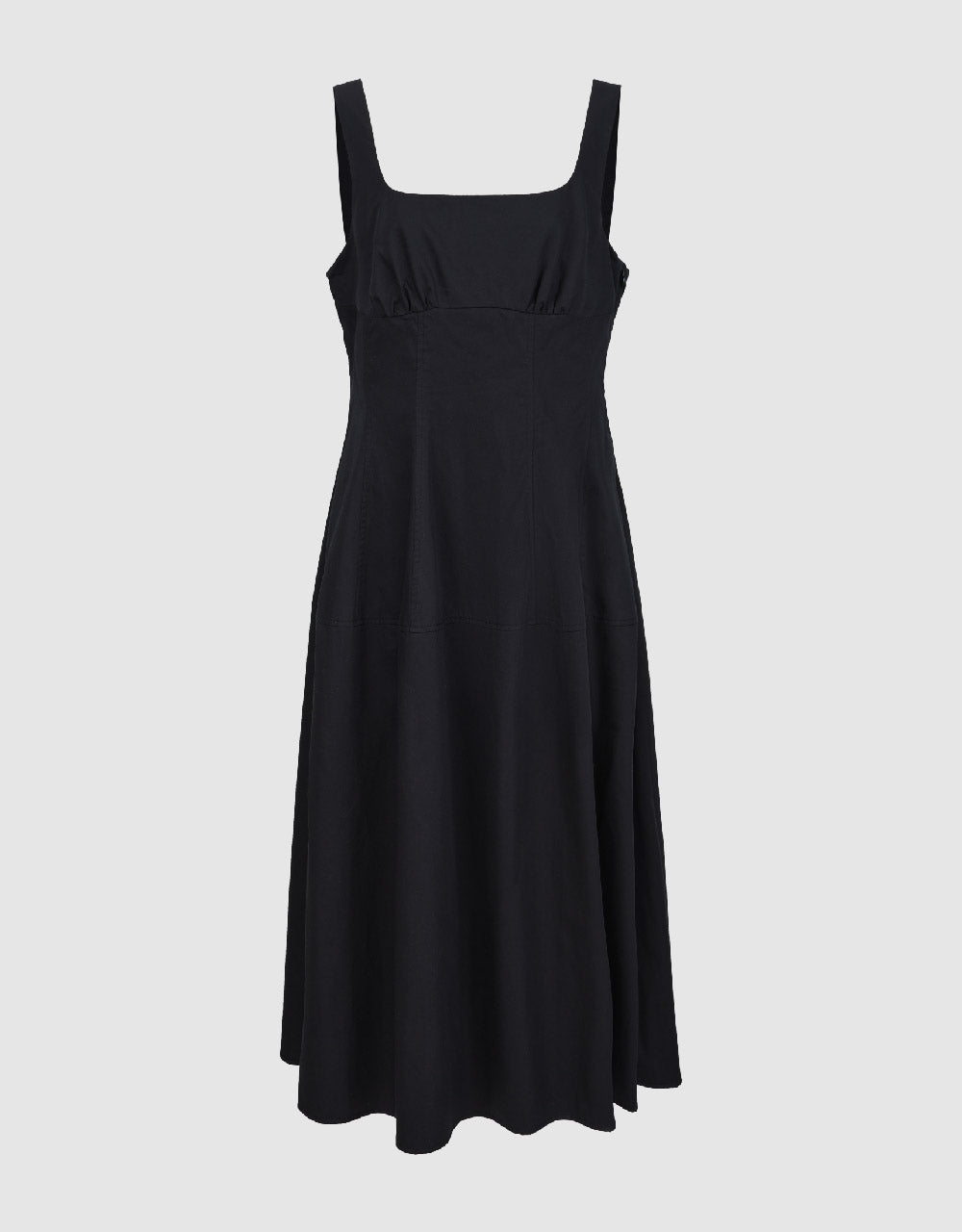 Sleeveless Square-cut Collar A-Line Dress