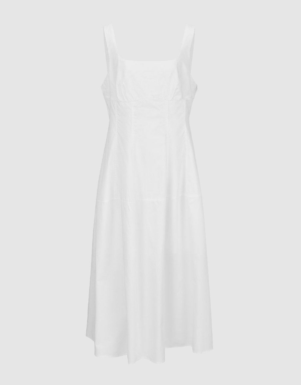 Sleeveless Square-cut Collar A-Line Dress