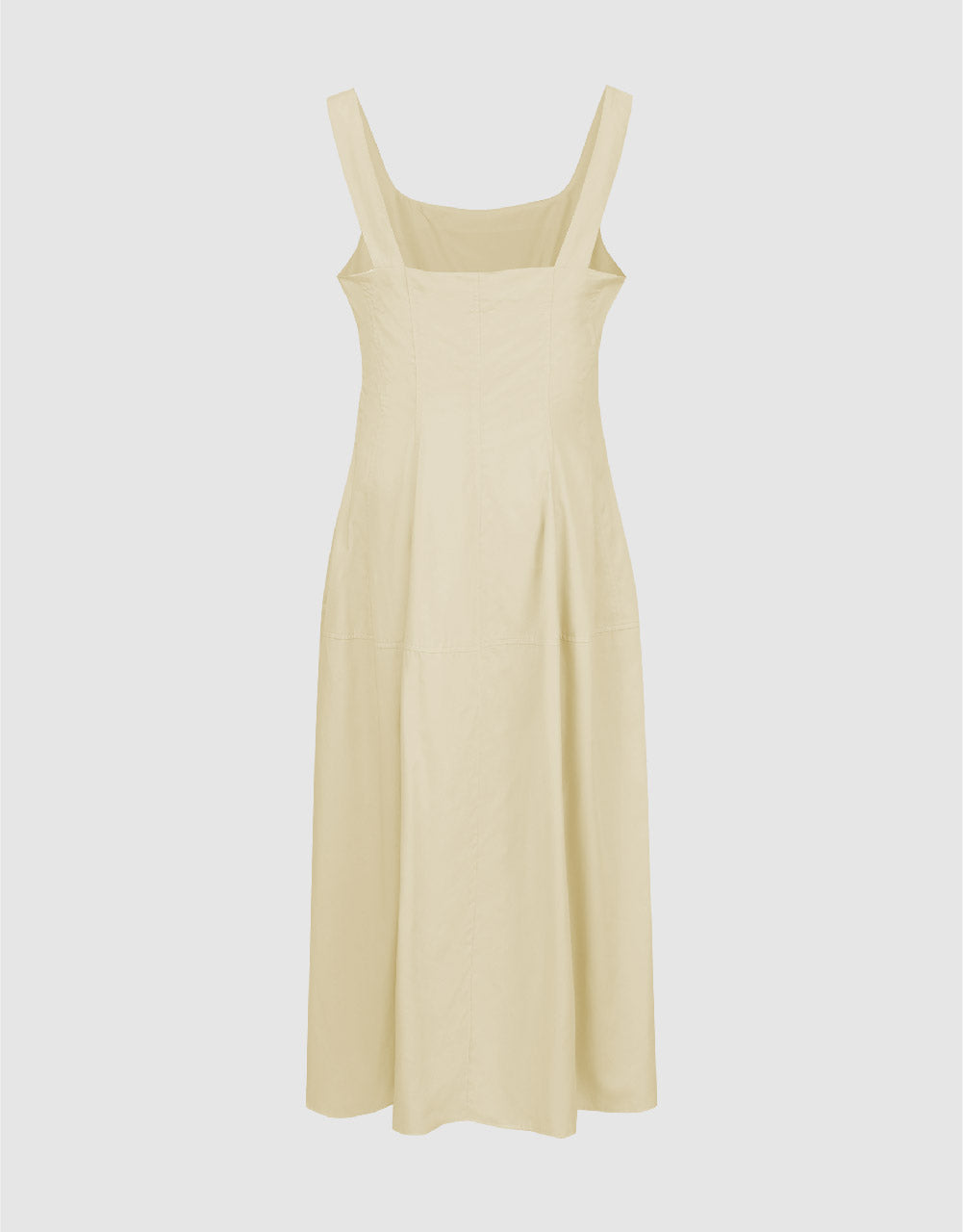 Sleeveless Square-cut Collar A-Line Dress