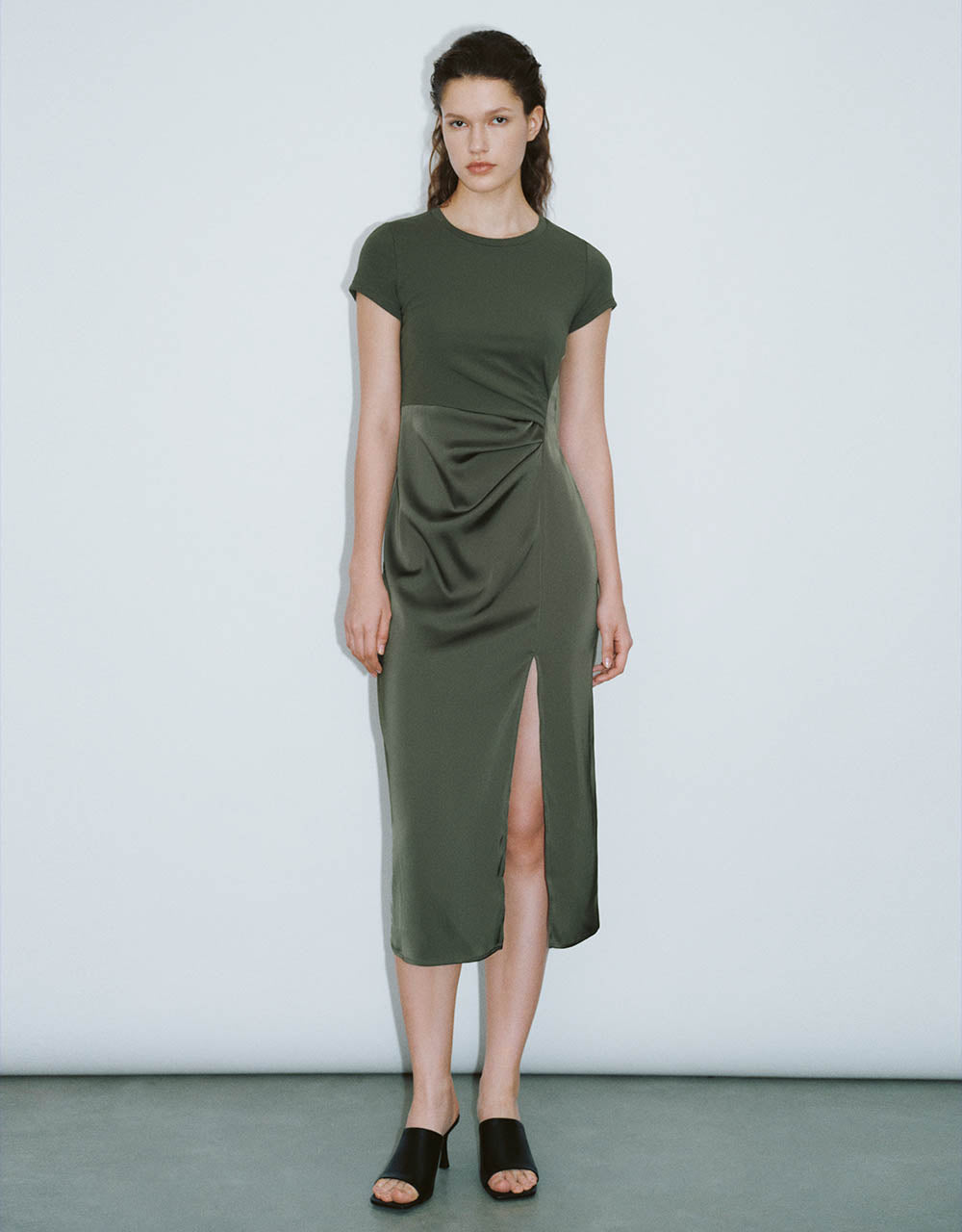 Crew Neck Straight Dress