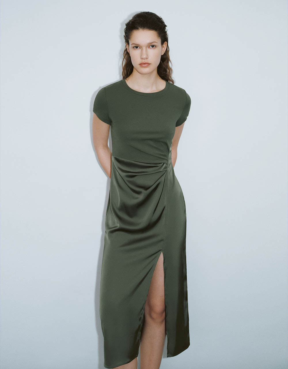 Crew Neck Straight Dress