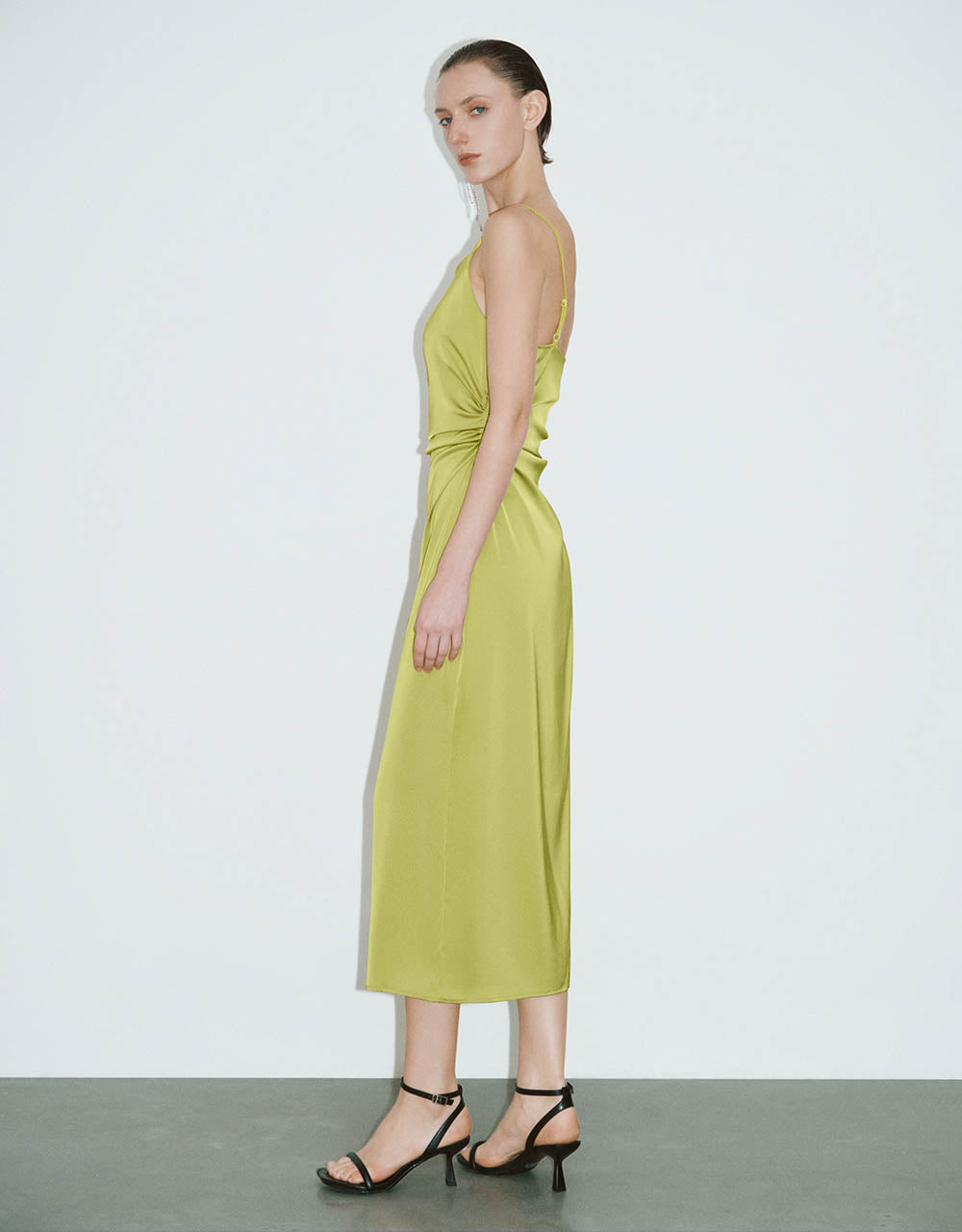 Square-cut Collar Straight Cami Dress