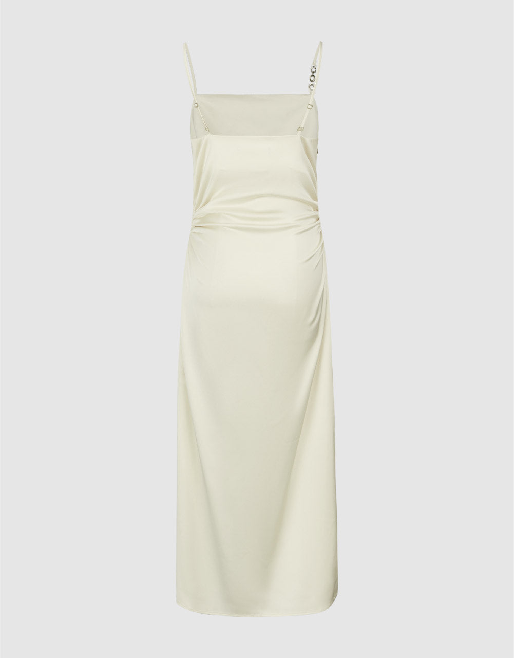 Ruched Square-cut Collar Straight Cami Dress