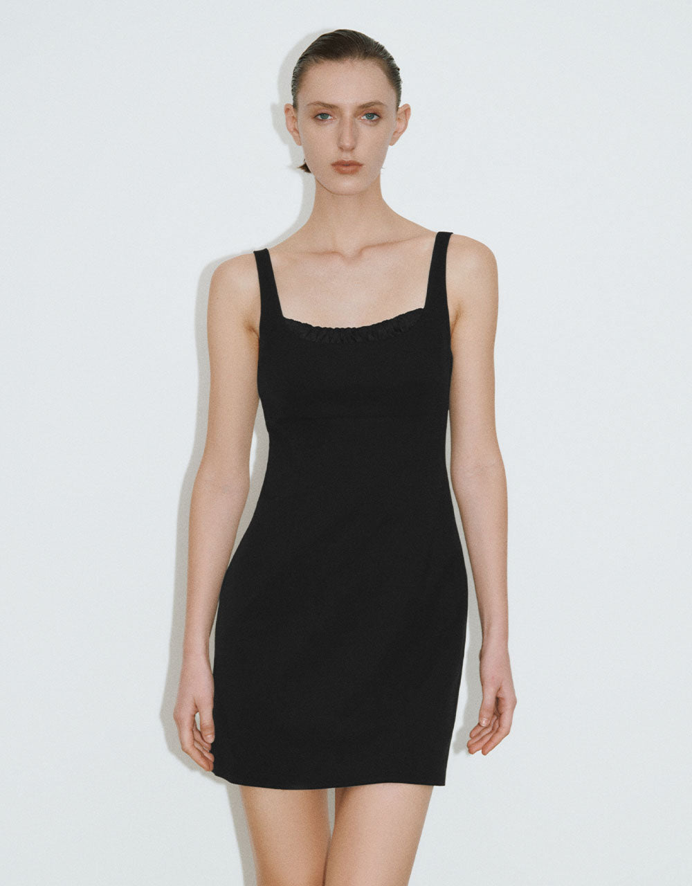 Sleeveless U Neck Straight Dress