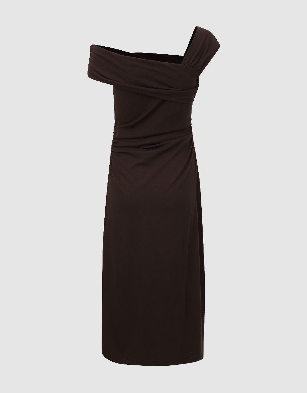 Ruched One Shoulder Straight Dress