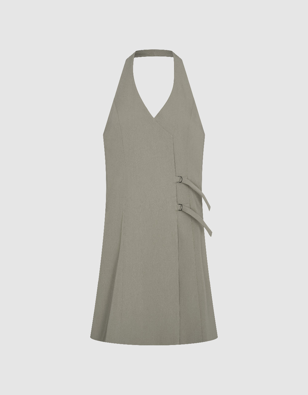 Sleeveless Halter Neck A-Line Dress