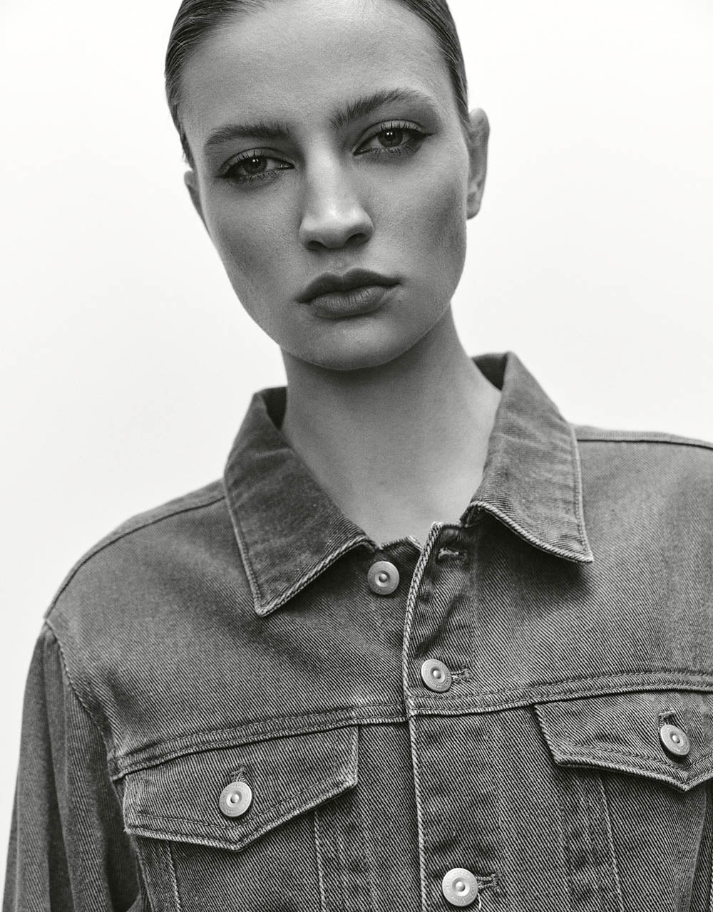 Lapel Denim Dress With Belt