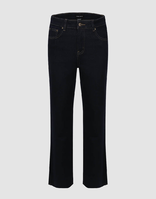 Raw Hem Straight Jeans