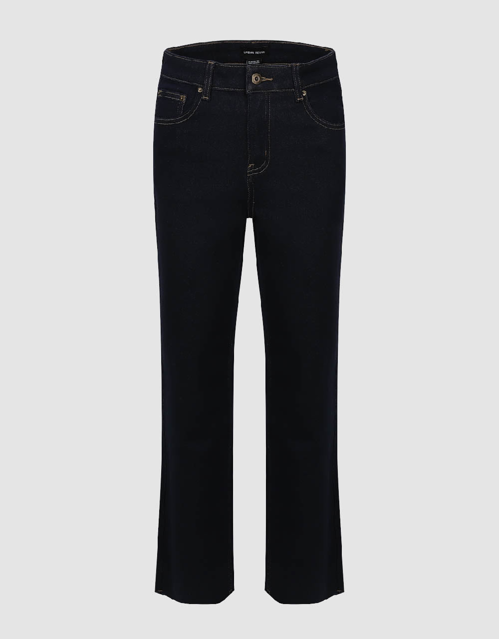 Raw Hem Straight Jeans